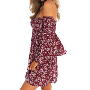 NANFANGLI Women Summer Off Shoulder Dress